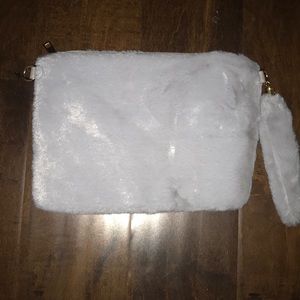 Brand new faux fur crossbody/clutch